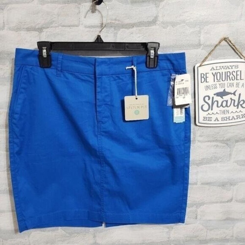 Kut from the Kloth for Stitch Fix short‎ Blue pencil mini skirt pockets size 10P